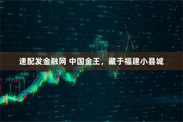 速配发金融网 中国金王，藏于福建小县城